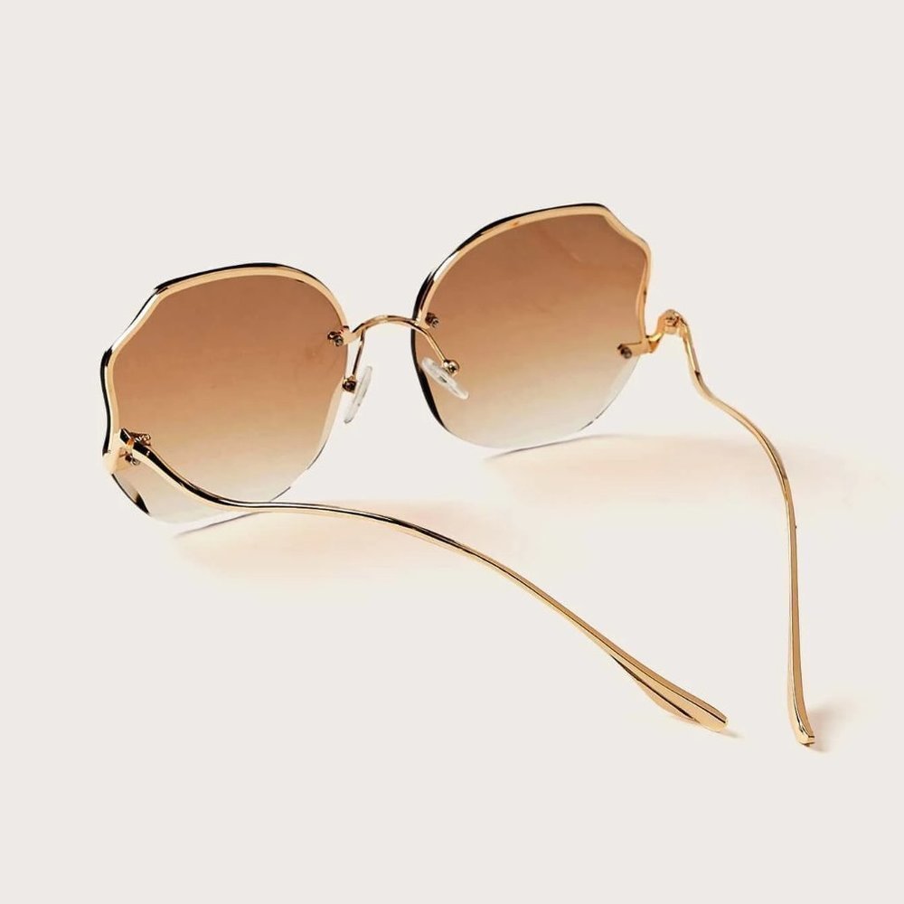 Womens Boho Rimless Sunglasses Travel Accessories - Picture 4 of 6